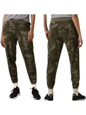 Prana Sage Green Camo Hemp‎ Blend Cozy Up Ankle Pants Joggers Size XS thumbnail 2