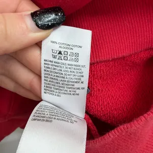 Lucky Brand red embroidered GIRL casual crewneck 100% cotton sweatshirt casual L thumbnail 5