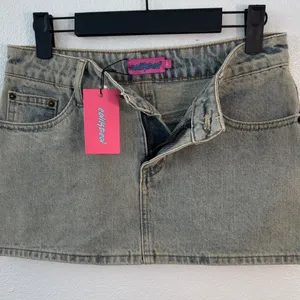 Edikted Light Blue Denim Mini Skirt thumbnail 2