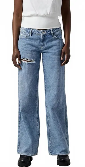 Pacsun Zoe Low Rise Girlfriend Jeans Ripped Medium Indigo NWT Eugenie Size 30 thumbnail 1