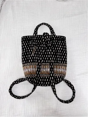 Women's Vera Bradley Black & Brown Zebra Print Quilted Backpack One Size thumbnail 2