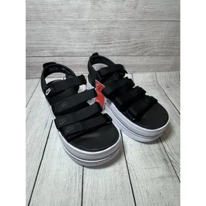 Nike Icon Classic Sandals Slides Shoes DH0224-001 Black / White Women's Size 10 thumbnail 4