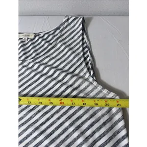 Umgee Sleeveless Stripes Cotton Blend Tunic Women Size‎ 2XL Tank Boho Coastal thumbnail 6