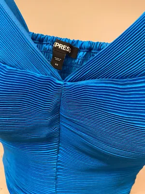 Blue Pleated Express Top thumbnail 4