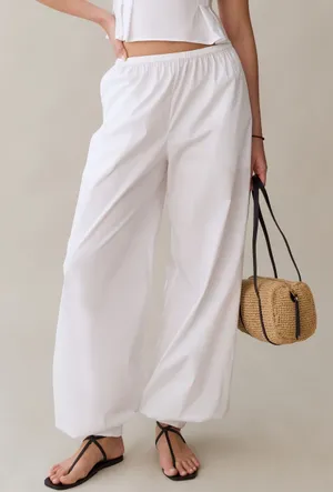 NWT Few moda Lee Cotton Pant size Large L white CAARA thumbnail 1