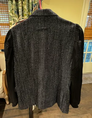 Maeve Anthropologie Black and Gray Women's Jacket Blazer size 10 thumbnail 3