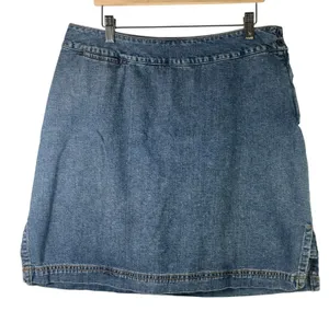 Vtg Cherokee Denim Skort 10 Cotton‎ Medium Wash Blue Mini Skirt Y2K Cottagecore thumbnail 1