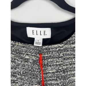 ELLE Tweed Fit & Flare Dress – Black/White – NWT – Size Small thumbnail 2