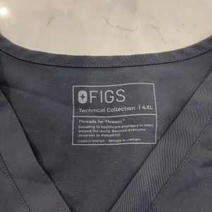 Figs Casma Scrub Top Charcoal Gray Top Size 4XL thumbnail 3