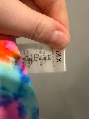 The Blushing Brunette Walking At Sunset Colorful Tie-Dye Cut Out Tie Back Bikini Top thumbnail 8