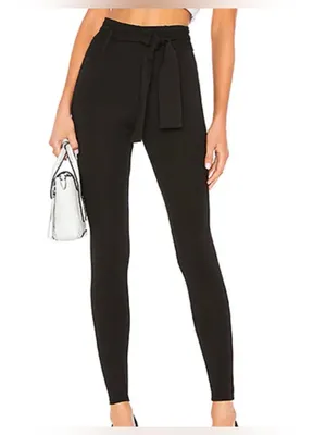 LPA High Waisted Belted Leggings Small Black Party Going Out City Chic Minimal thumbnail 3