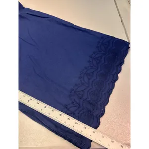 Roller Rabbit‎ Target Blue Cotton Linen Embroidered Scallop Wide Leg Pants Large thumbnail 5