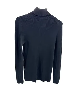 Lauren Ralph Lauren Ribbed Turtleneck Sweater Black M fall winter minimalist thumbnail 2
