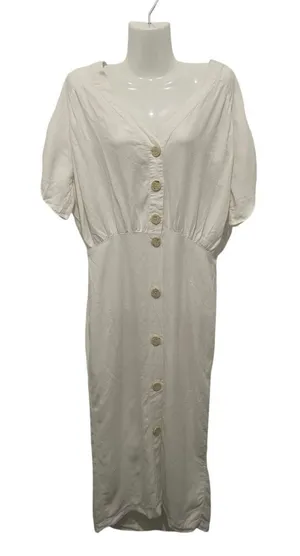 Zara TRF Casual Button Down Midi Maxi Shirt Dress SZ S NWT Resort Wear Vacation thumbnail 1