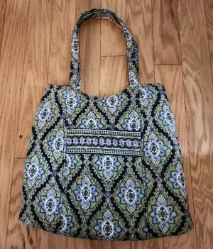 Vera Bradley Handbag Tote Petal Paisley Quilted Classic‎ Front Pocket Bohemian thumbnail 1