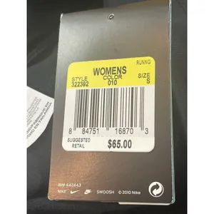 Nike Dri-FIT Running Straight Pants Womens S Black Reflective Athletic NWT thumbnail 6