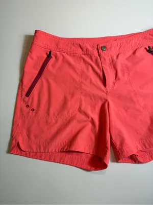 Title Nine Nimblene Coral Stretch Hiking Athletic Shorts Zip Pocket‎ Size12 thumbnail 3