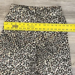 Urban Outfitters Leopard Print Elastic Waist Zip Front Straight Leg Pants XS thumbnail 12