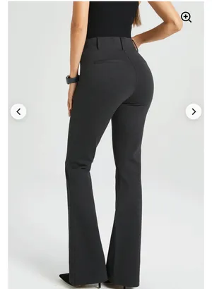 Betabrand Classic Dress Pant Yoga Pants Charcoal Size MP. Inseam 30in, waist 31in thumbnail 2