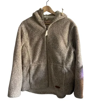 Woolrich soft sherpa hooded jacket beige size med thumbnail 1