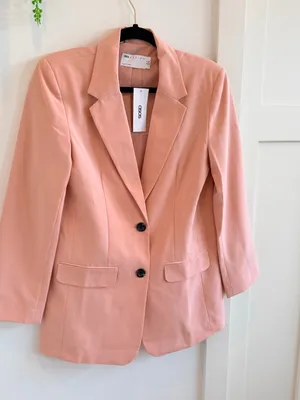 ASOS Blush Pink Tailored Blazer thumbnail 3