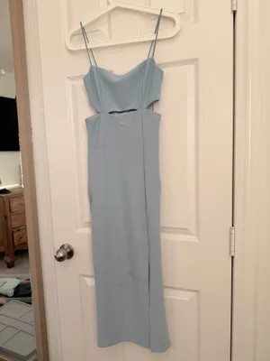 Hello Molly Dress Midi Blue Cut-Out thumbnail 5