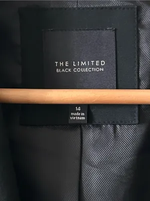 The Limited Black Collection Fitted Blazer Pinstripe Sleeve Cuff Y2K Old Money thumbnail 6