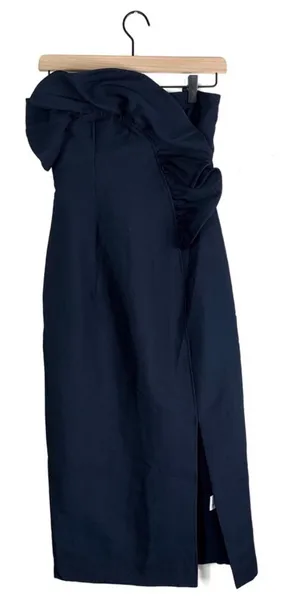 Keepsake Navy Ruffle Midi Dress thumbnail 5