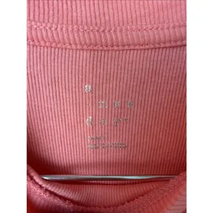 A New Day Pink Ribbed Baby Tee Fitted Crop Top Small thumbnail 2