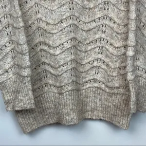NWT * Nordstrom Oversized Chunky Longline Knit Cowl Neck Sweater in Oatmeal S/M thumbnail 12