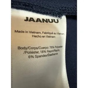Jaanuu Blue Classic V-Neck Short Sleeve Pocket Medical Scrub Uniform Top Size M thumbnail 4