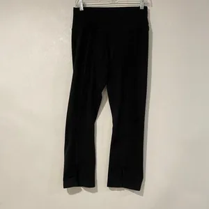 Aerie Offline The Hugger Legging High Rise Black Flare Yoga Pants Size L thumbnail 3