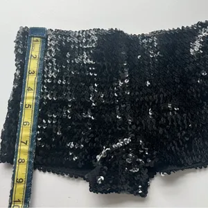 Boutique Black Sequin Dance Sexy Stretch Booty Women's Shorts Small thumbnail 5