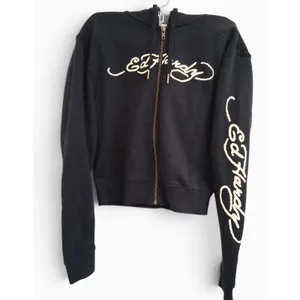 Ed Hardy Hoodie Womens S Black Full Zip Skull Snake Graphic Y2K Goth Tattoo thumbnail 2