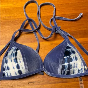 Victoria's Secret Blue Tie-Dye Bikini Top thumbnail 1