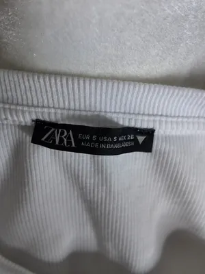 Zara Cotton Cropped Tie Up Top While Size S thumbnail 5