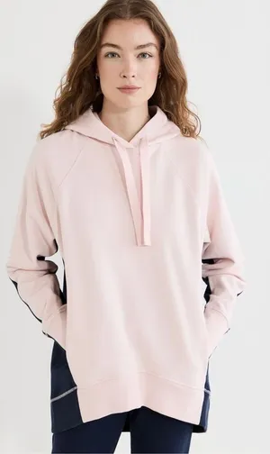 Sweaty Betty Evereve longline French pink S athleisure hoodie thumbnail 1