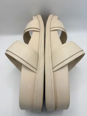 A New Day Women’s Cream Platform Slide Sandals Gold Ring Minimalist Y2K Chic 6.5 thumbnail 6