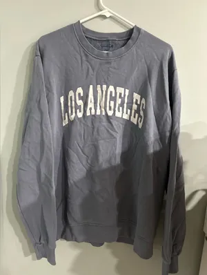 Brandy Melville John Galt Oversized Gray Los Angeles Sweatshirt thumbnail 1