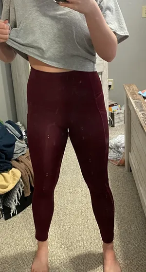 Champion Maroon Hi Waisted Leggings thumbnail 1