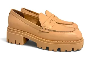 Free People Lyra Lug Sole Penny Loafer Cantaloupe Size 39.5 (US 8.5-9 thumbnail 1