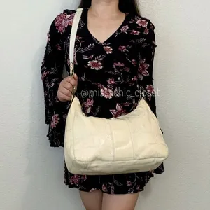 Coach Cream Patent Leather Crossbody/Shoulder Bag thumbnail 1
