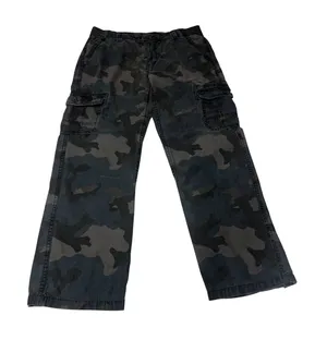 Arizona Jean Co Womens Gray Black Camo Cargo Pants Straight Leg Utility Size 16H thumbnail 1