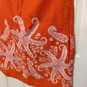 MAEVE Anthropologie linen blend tunic dress embroidered starfish paisley 6P‎ thumbnail 3