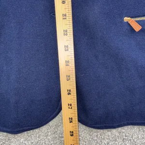 Lauren Ralph Lauren Knit Blazer XL Navy Gold Button Preppy Old Money Equestrian thumbnail 7