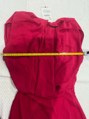 ZARA Women’s Red Sleeveless Romper thumbnail 7