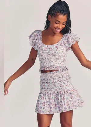 LoveShackFancy Camilla Mini Skirt thumbnail 2