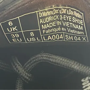 NWT Dr. Martens Audrick Platform Oxfords Black Leather Size 8 thumbnail 6