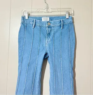 Frame Jeans Vanderbilt Women's Light Blue Low Rise Flare Size 25 thumbnail 3