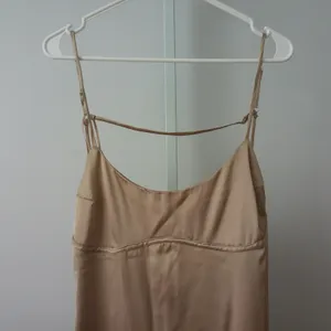 Papermoon Satin Office Siren Bella Swan Dainty Ethereal Mini Slip Dress L Beige thumbnail 2